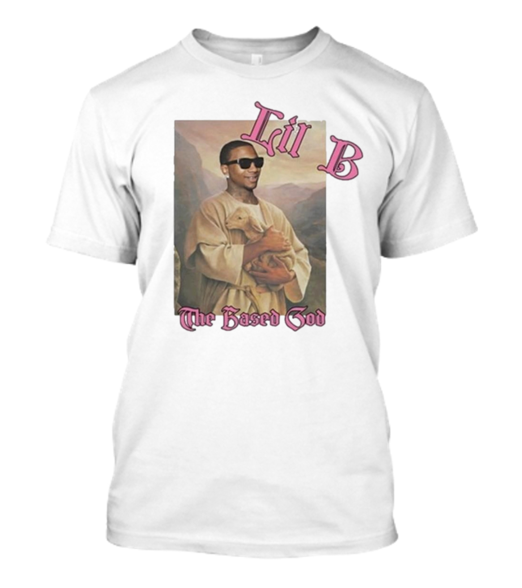 Lil B The Based God Savior Image With Sunglasses And Lamb T-Shirt