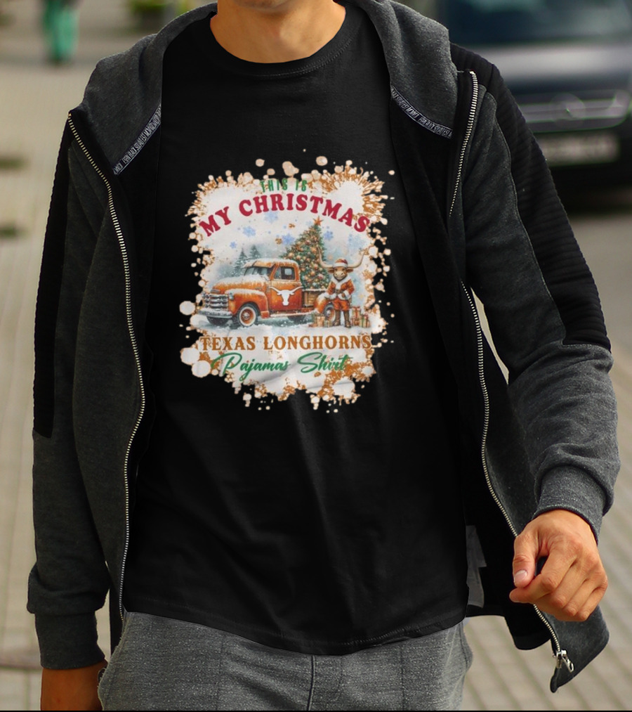 This Is My Christmas Texas Longhorns Pajama T-Shirt