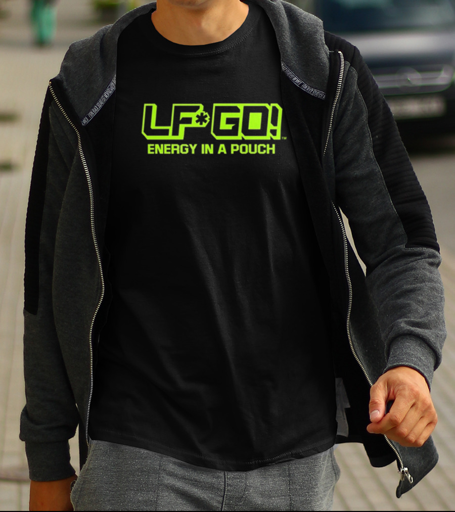 LFGO Energy In A Pouch Bright Neon Branding T-Shirt