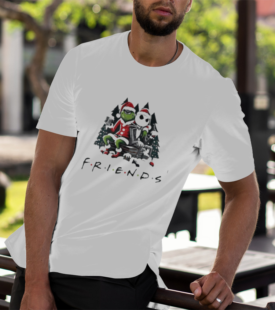Grinch Jack Skellington Christmas Friends T-Shirt
