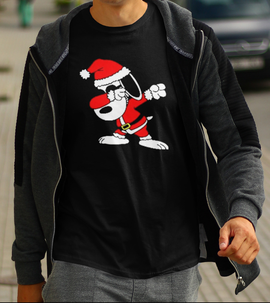 Snoopy Joe Cool Stylish Santa Christmas Dabbing Ugly T-Shirt