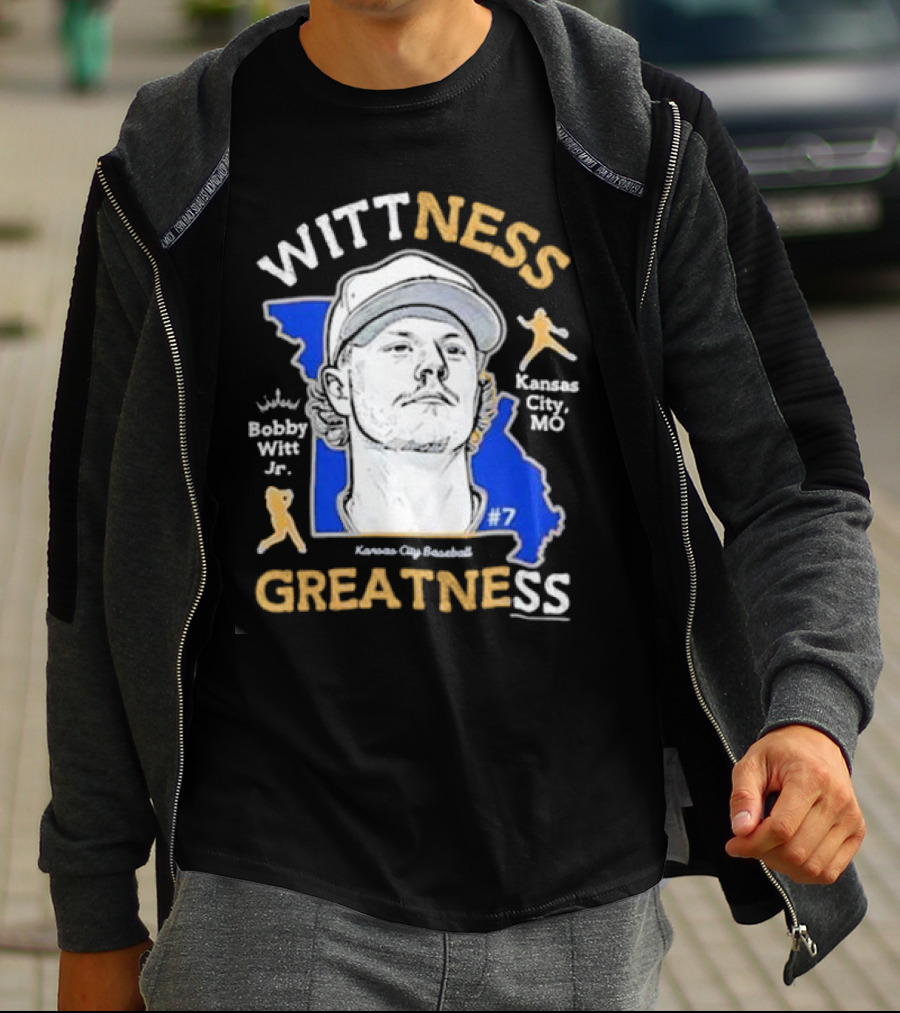 Wittness Greatness Bobby Witt Jr. Kansas City Baseball #7 Kansas City MO T-Shirt