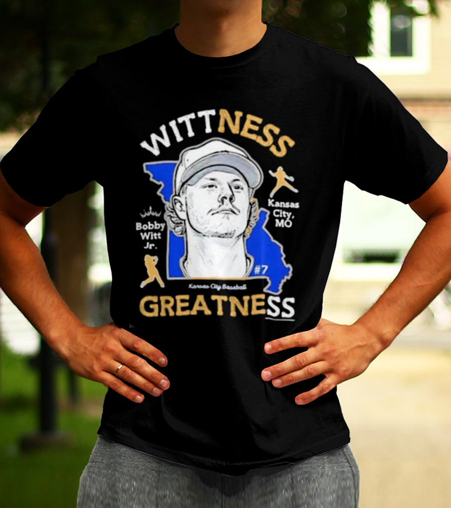 Wittness Greatness Bobby Witt Jr. Kansas City Baseball #7 Kansas City MO T-Shirt
