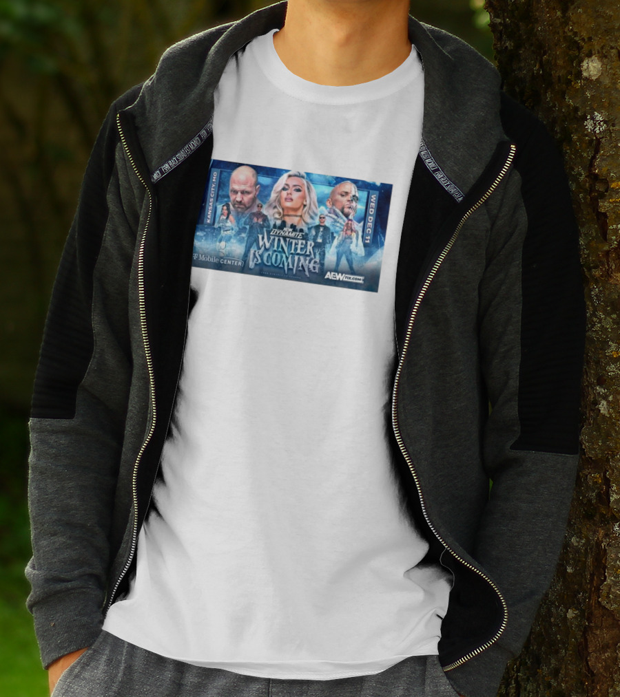 AEW Dynamite Winter Is Coming Kansas City Featuring Mariah May Jon Moxley Darby Allin Kris Statlander Bobby Lashley Orange Cassidy Mercedes Moné Dec 11 T-Mobile Center T-Shirt