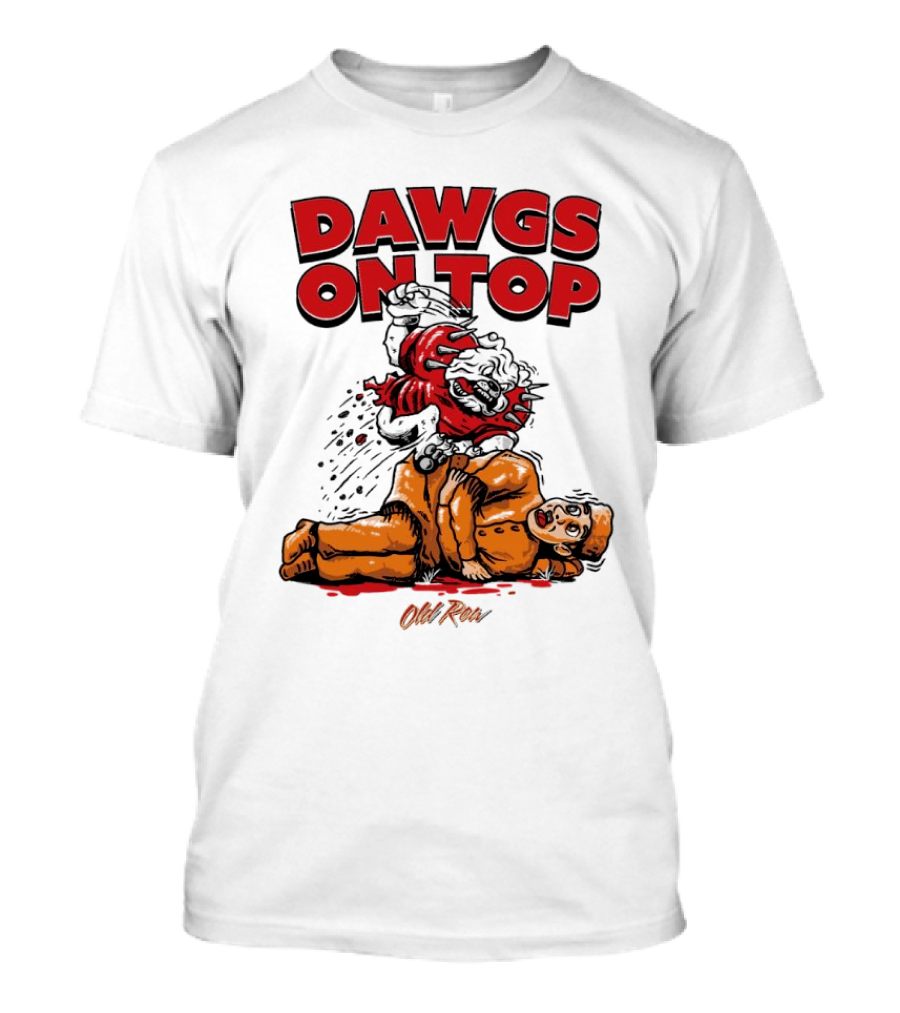 Dawgs On Top Old Row Georgia Bulldogs Vs. Tennessee Volunteers T-Shirt