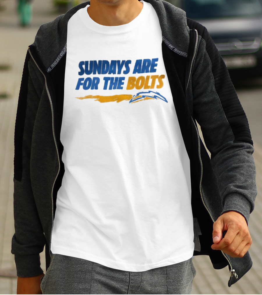 Sundays Are For The Bolts Los Angeles Chargers Fan Spirit T-Shirt