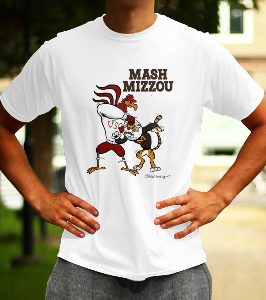 Mash Mizzou South Carolina Gamecocks Vs. Missouri Tigers USC T-Shirt