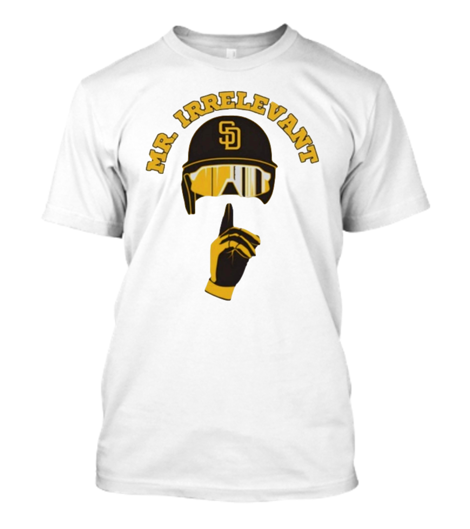 Mr Irrelevant SD Baseball Helmet And Finger Gesture T-Shirt