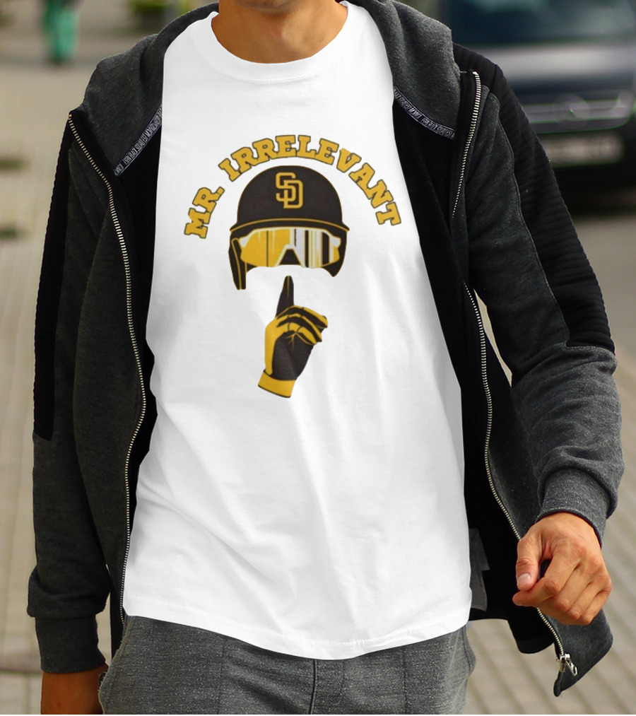 Mr Irrelevant SD Baseball Helmet And Finger Gesture T-Shirt