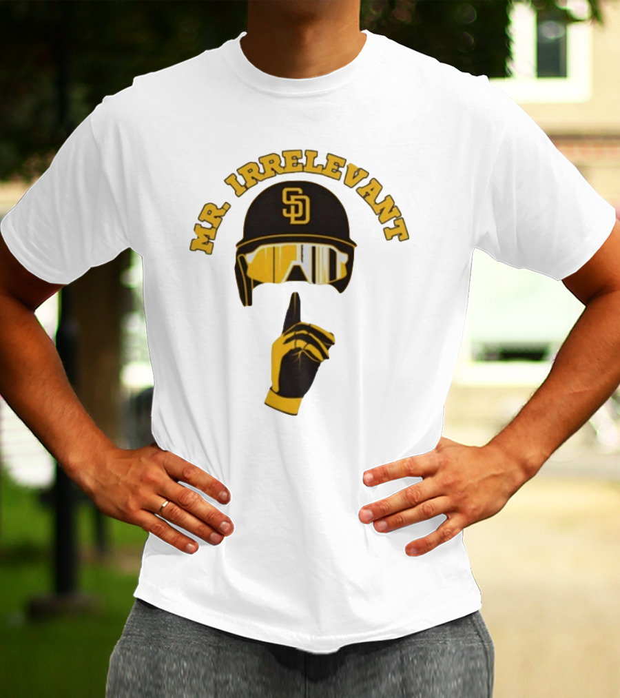 Mr Irrelevant SD Baseball Helmet And Finger Gesture T-Shirt