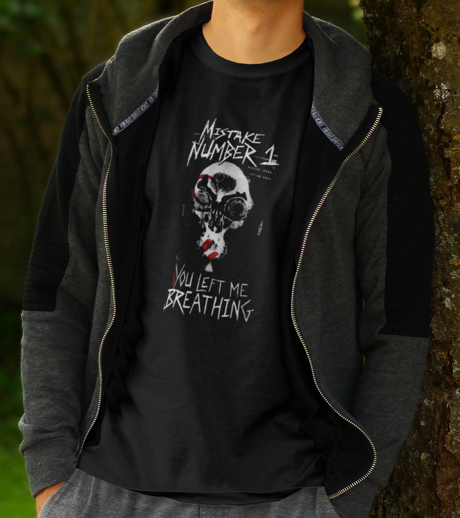 Mistake Number One You Left Me Breathing Skull Rhea Ripley T-Shirt