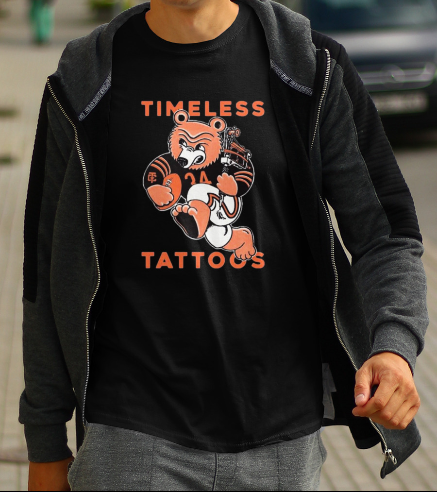 Timeless Tattoos Chicago Bears Football Bear T-Shirt