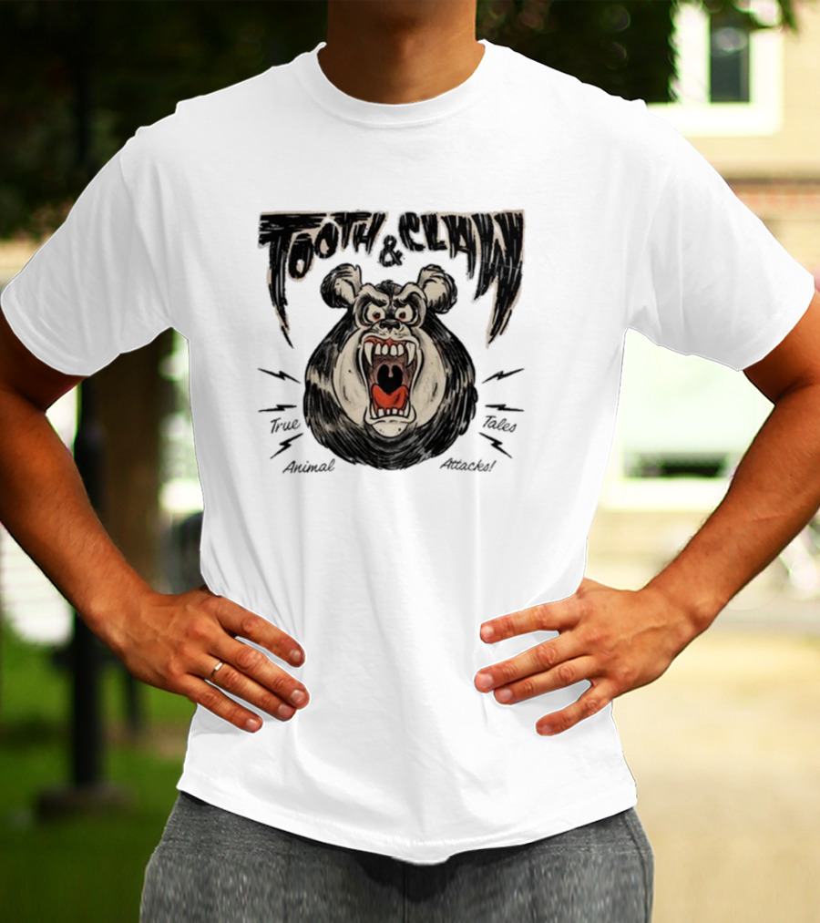 Tooth And Claw True Animal Tales Attacks Fierce Bear T-Shirt