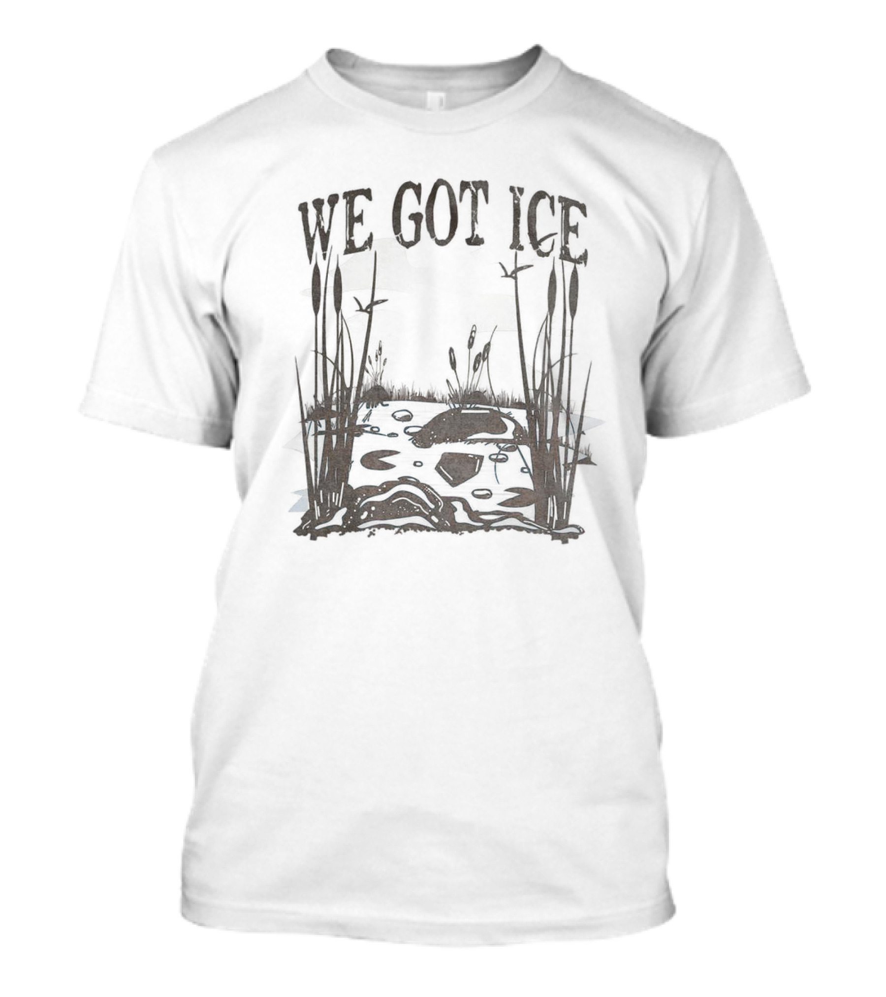 Home Of The Blue Heron We Got Ice Swamp Scene T-Shirt