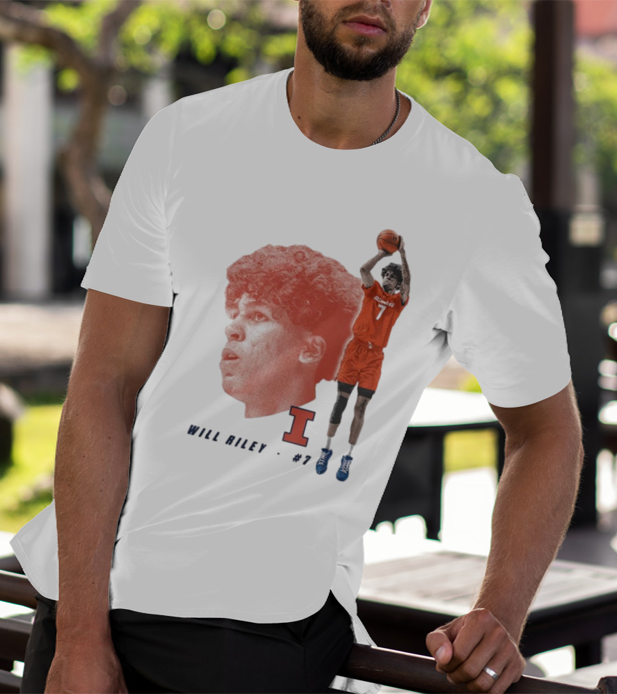 Will Riley #7 Illinois Fighting Illini Big Ten Iconic T-Shirt