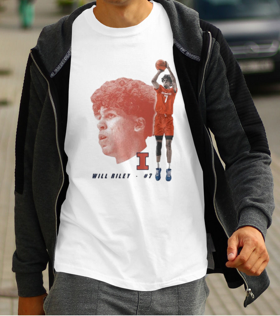 Will Riley #7 Illinois Fighting Illini Big Ten Iconic T-Shirt