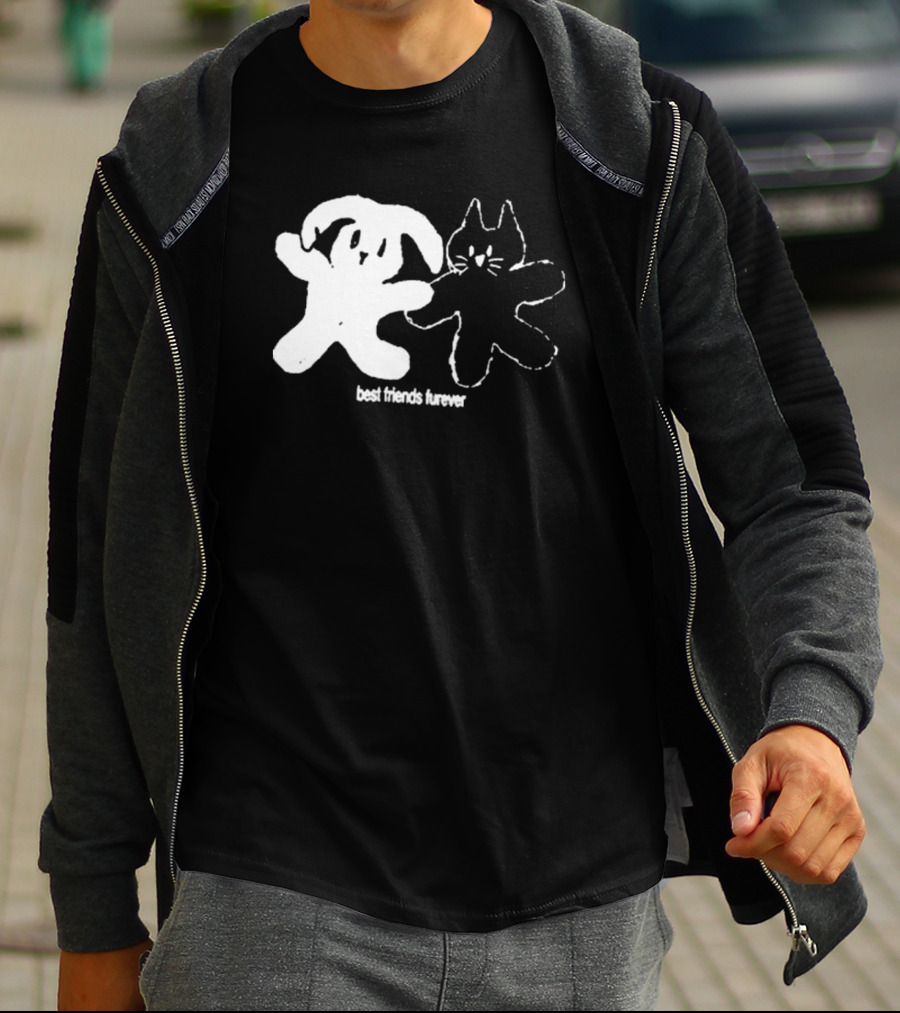 Angeltype Best Friends Furever Puppy And Kitten Duo T-Shirt