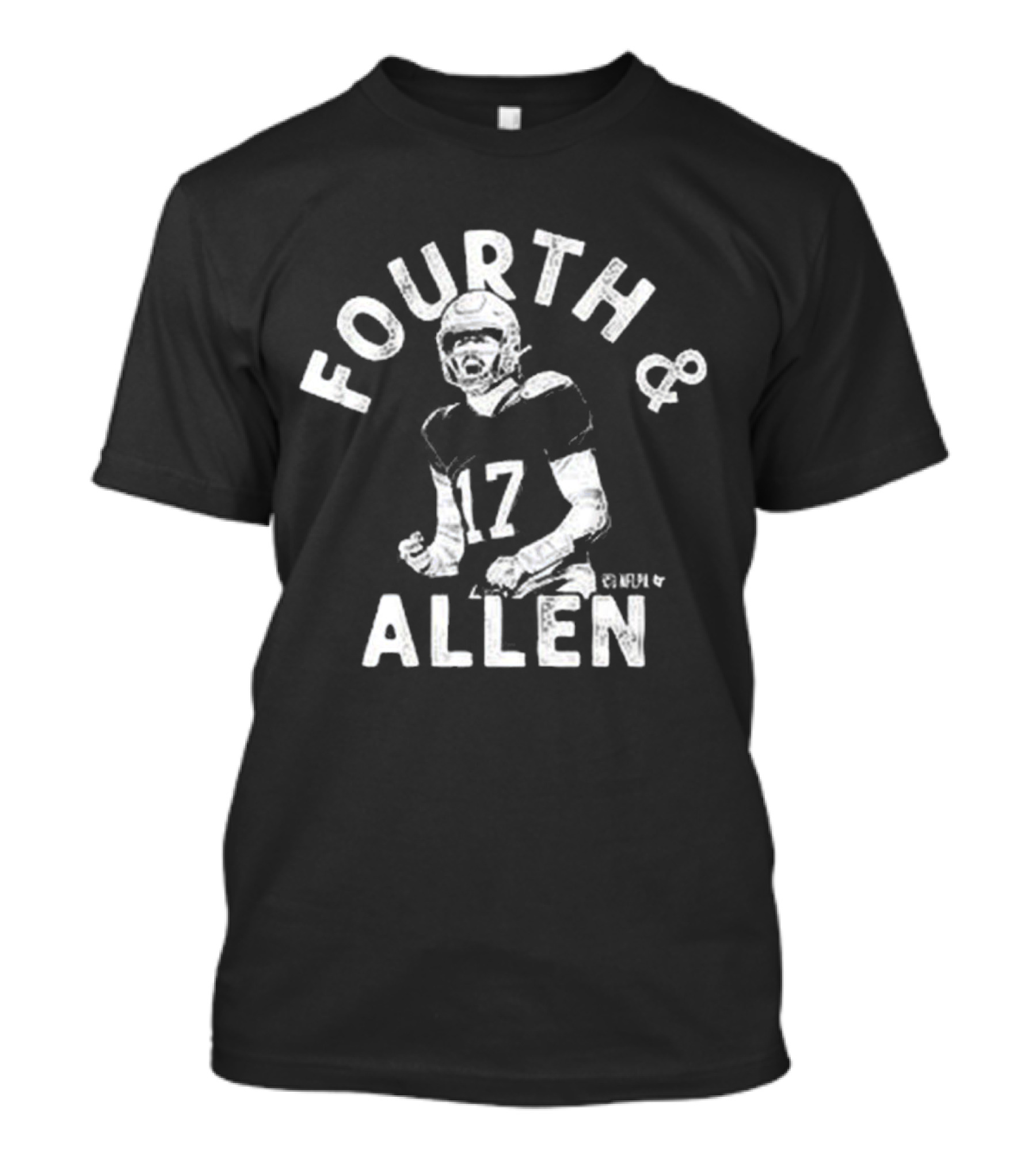 Josh Allen Fourth And Allen NFL Buffalo Bills Number 17 T-Shirt