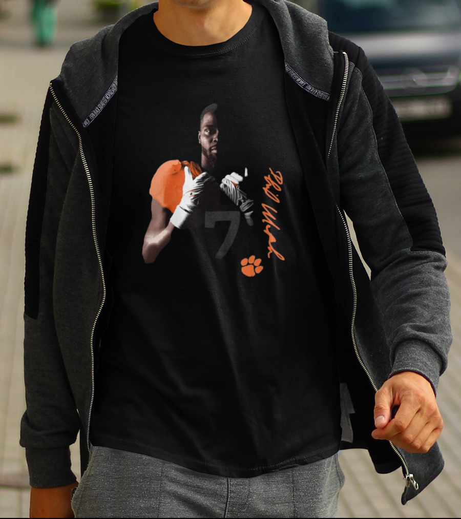 Phil Mafah Clemson Tigers Football Number 7 Signature T-Shirt