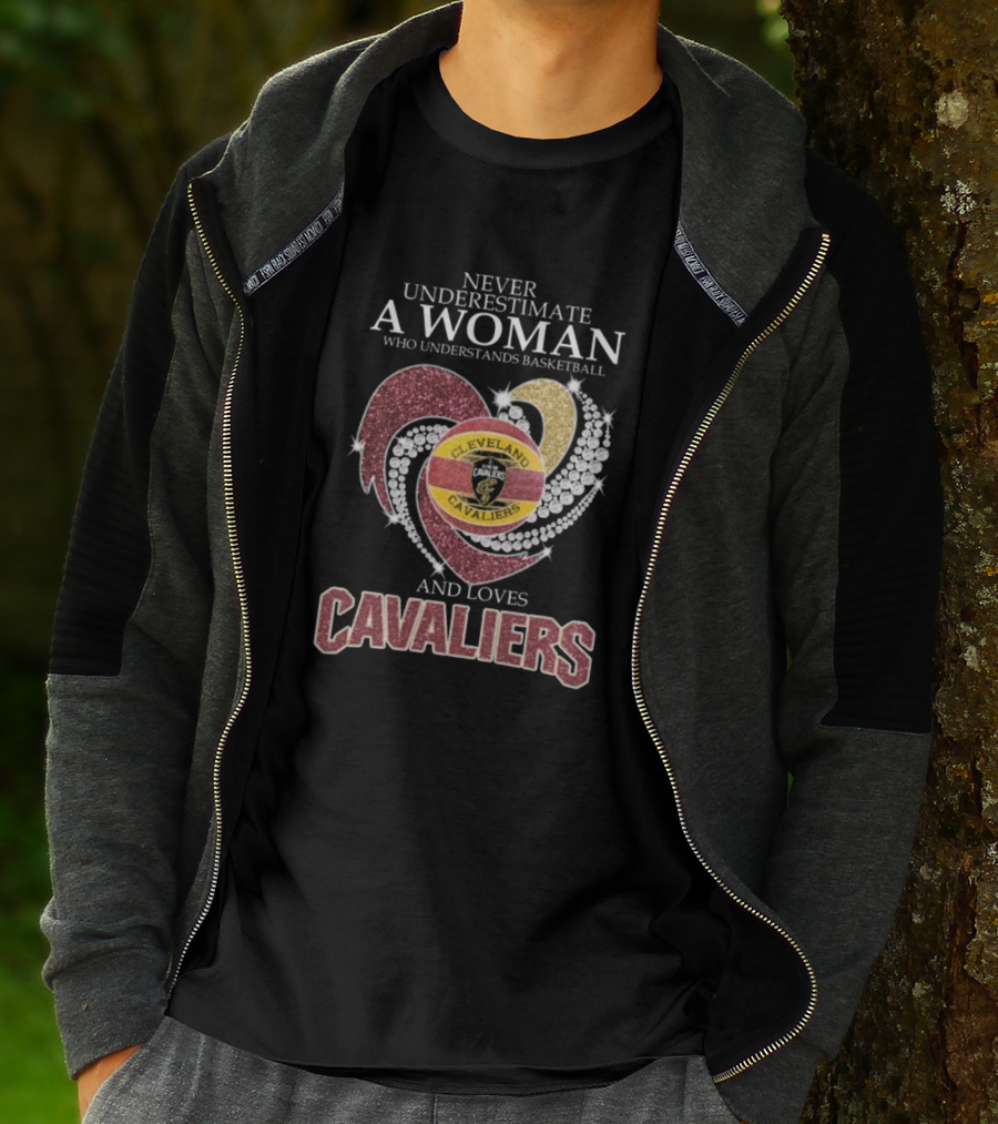 Never Underestimate A Woman Who Understands Basketball And Loves Cleveland Cavaliers T-Shirt