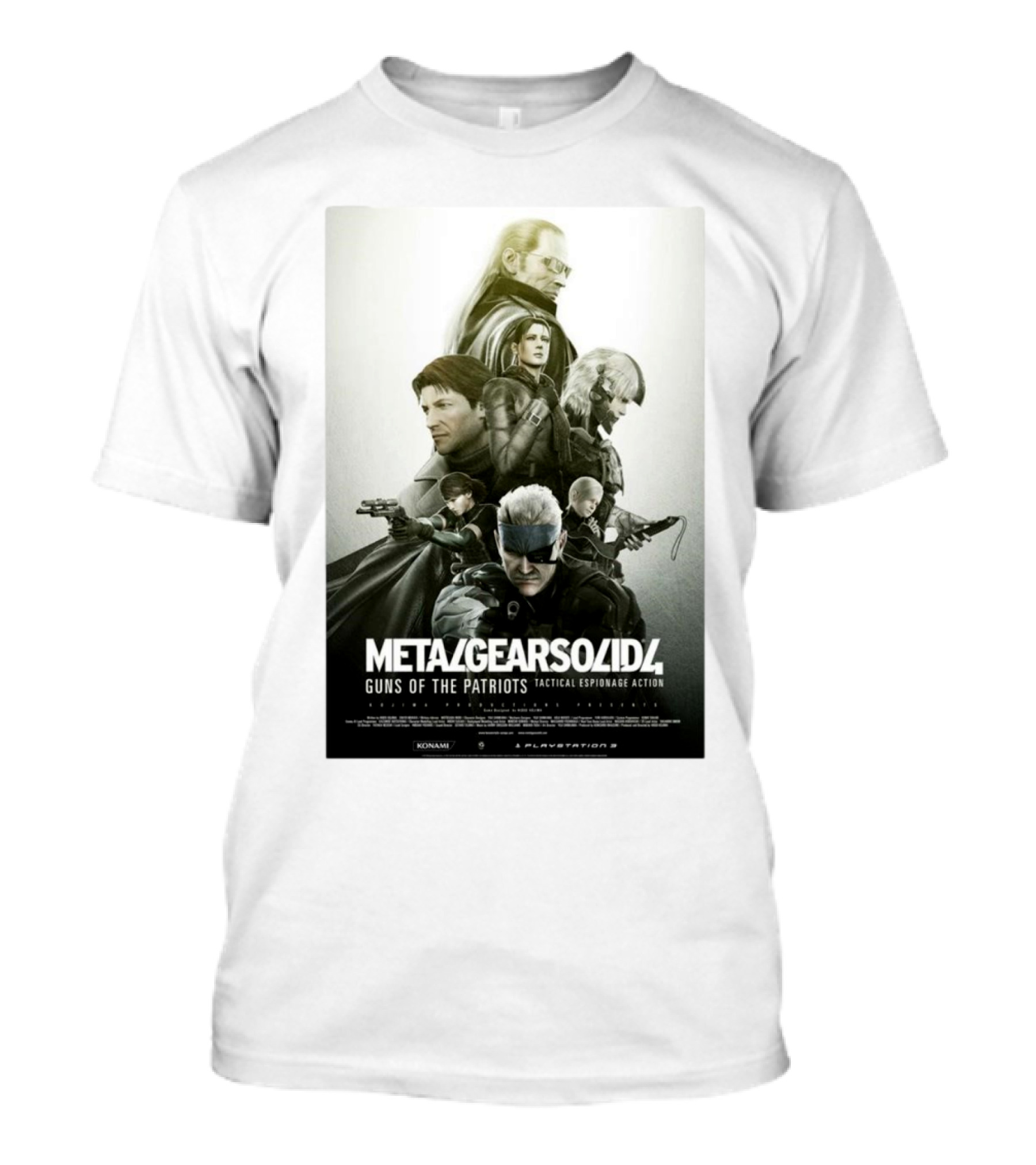Metal Gear Solid 4 Guns Of The Patriots Tactical Espionage Action Konami PlayStation 3 T-Shirt