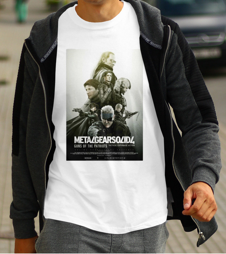 Metal Gear Solid 4 Guns Of The Patriots Tactical Espionage Action Konami PlayStation 3 T-Shirt