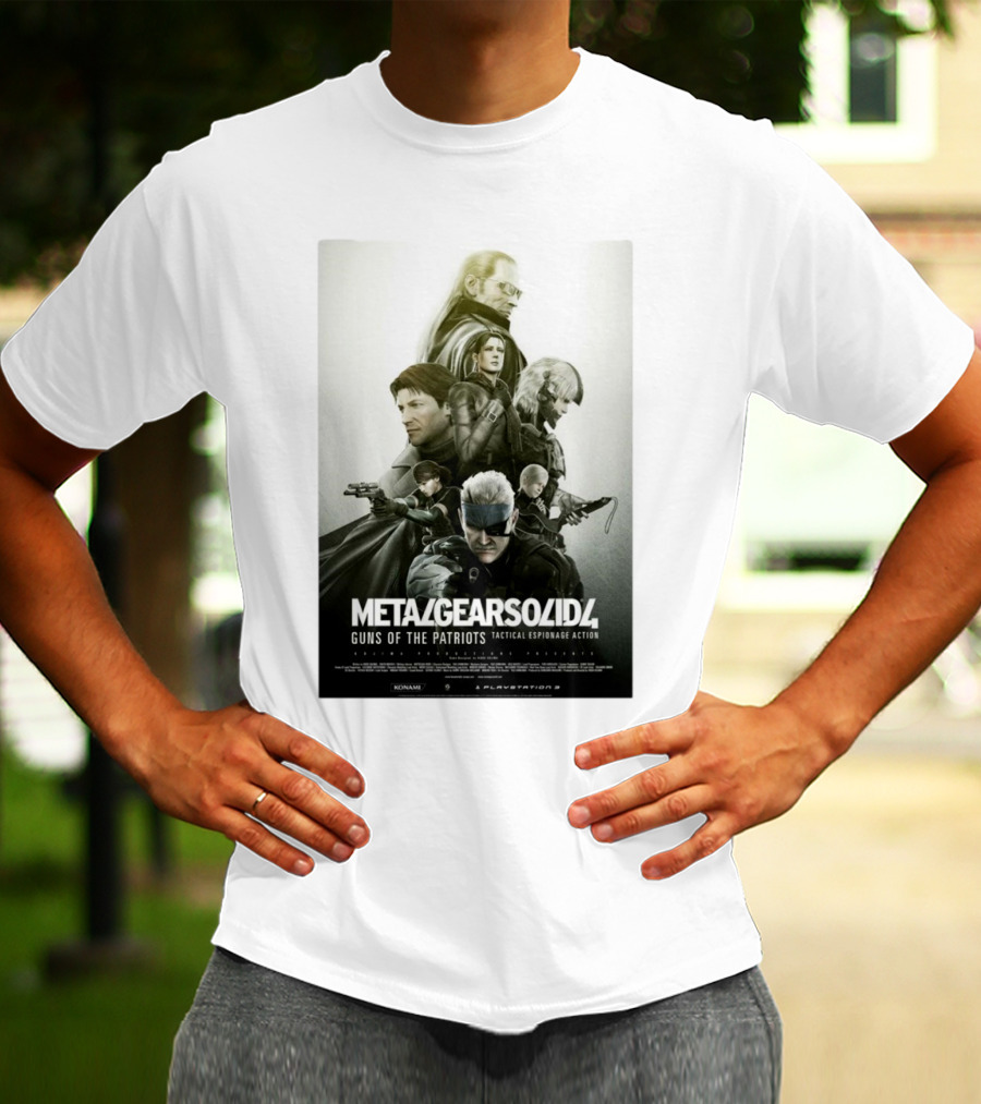 Metal Gear Solid 4 Guns Of The Patriots Tactical Espionage Action Konami PlayStation 3 T-Shirt
