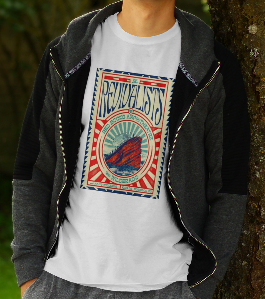 The Revivalists Red Rocks Amphitheatre Featuring Wilderado Oct 9 2025 Morrison CO T-Shirt