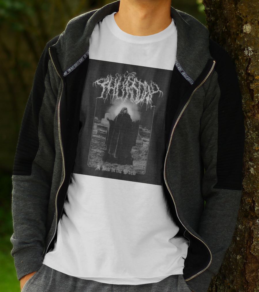 Thursday A Hole In The World Mysterious Cloaked Figure In Cemetery T-Shirt