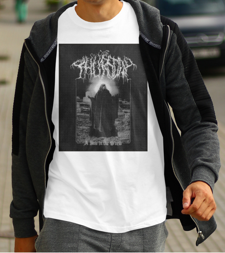 Thursday A Hole In The World Mysterious Cloaked Figure In Cemetery T-Shirt