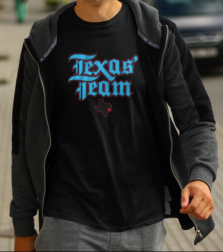 Texas’ Team With Lone Star Map T-Shirt