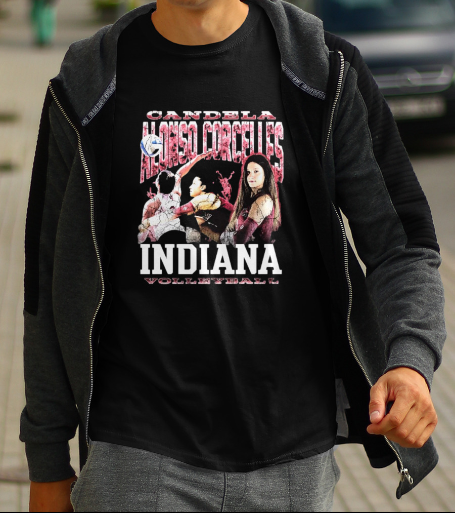 Candela Alonso Corcelles Indiana Volleyball 90s Iconic Hoosiers T-Shirt