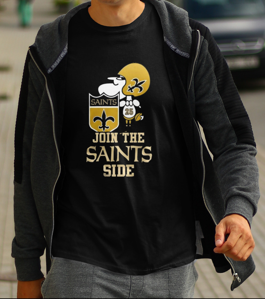 New Orleans Saints Snoopy 25 Join The Saints Side T-Shirt