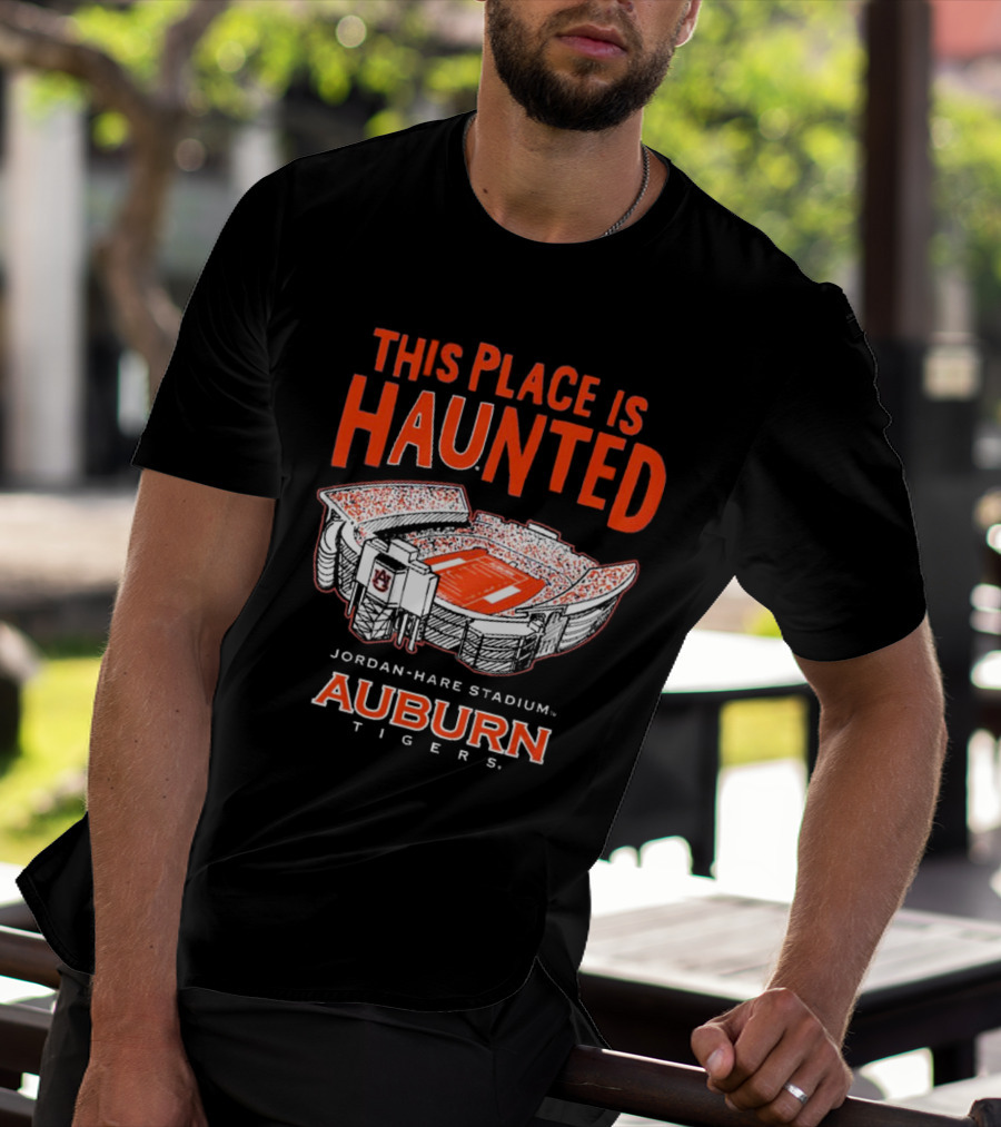 Auburn Tigers This Place Is Haunted Jordan-Hare Stadium Football T-Shirt