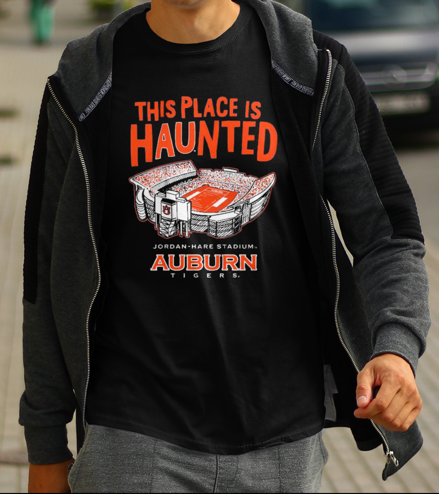 Auburn Tigers This Place Is Haunted Jordan-Hare Stadium Football T-Shirt
