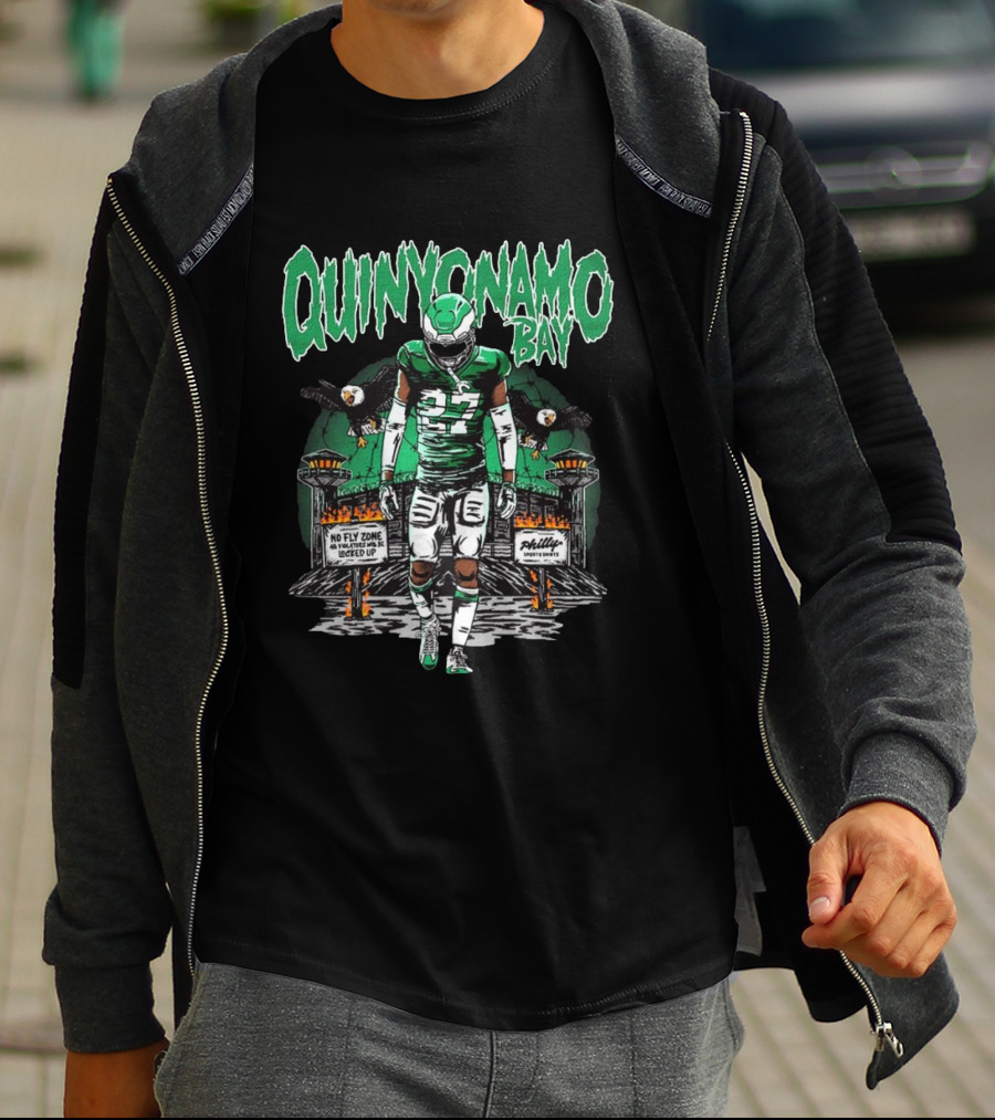 Quinyonamo Bay No Fly Zone Locked Up Philadelphia Eagles 27 T-Shirt