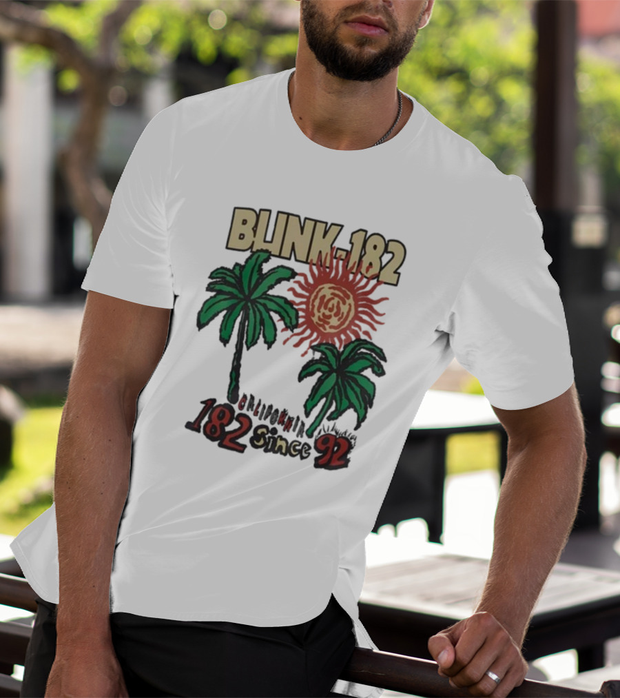Blink-182 California 182 Since 92 Sun Palm Trees T-Shirt