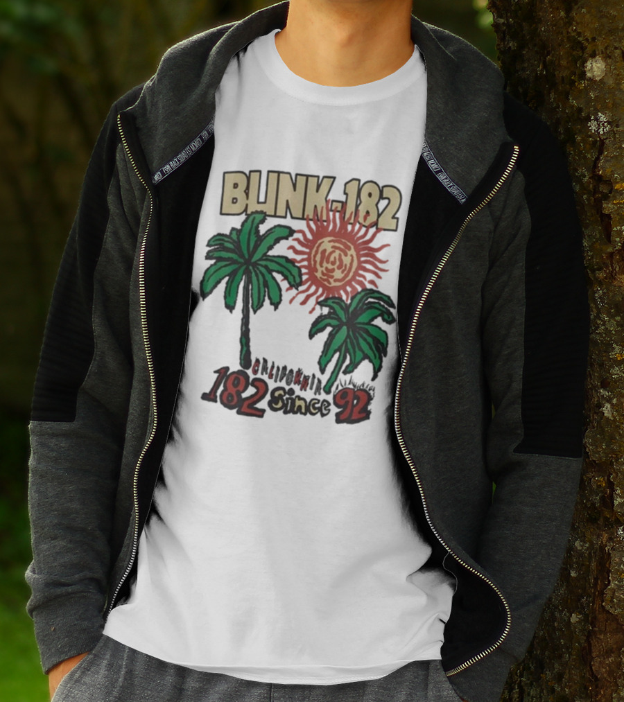 Blink-182 California 182 Since 92 Sun Palm Trees T-Shirt