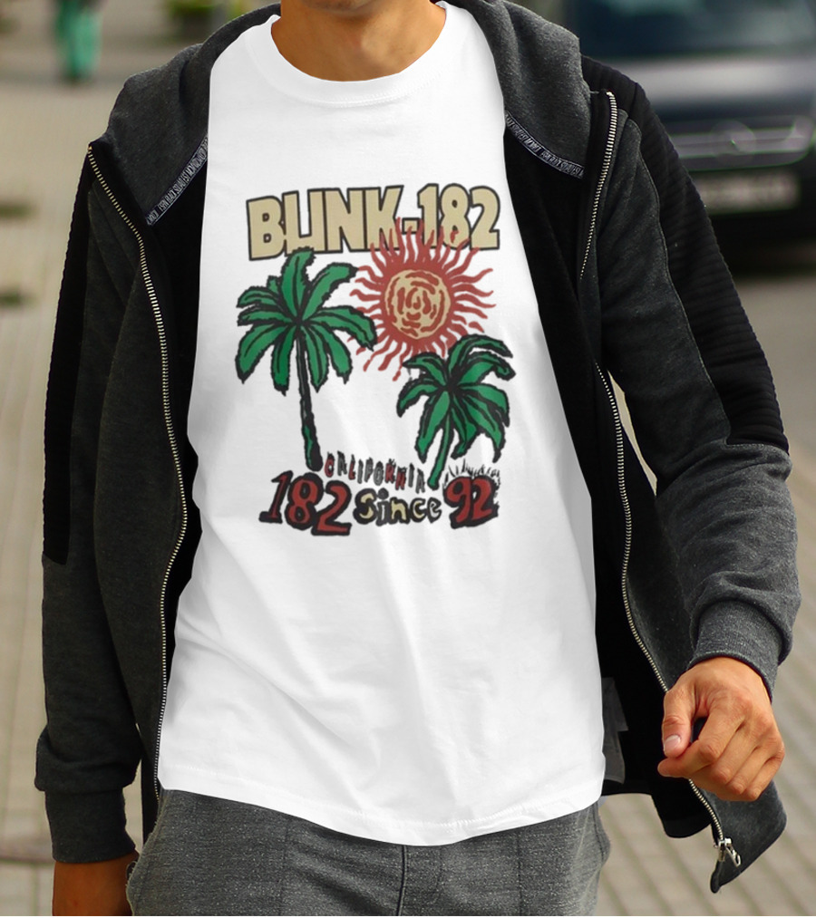 Blink-182 California 182 Since 92 Sun Palm Trees T-Shirt
