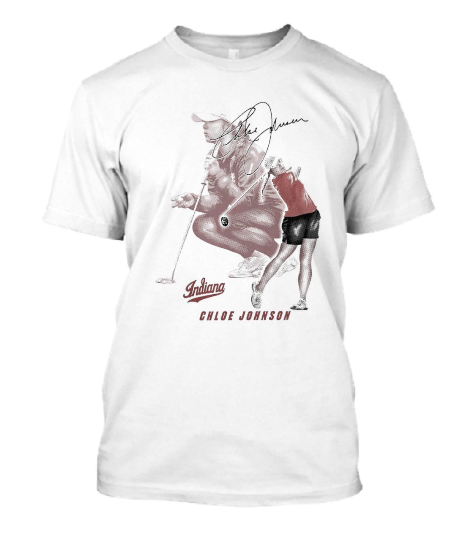 Chloe Johnson Indiana Golf Signature With Dynamic Player T-Shirt