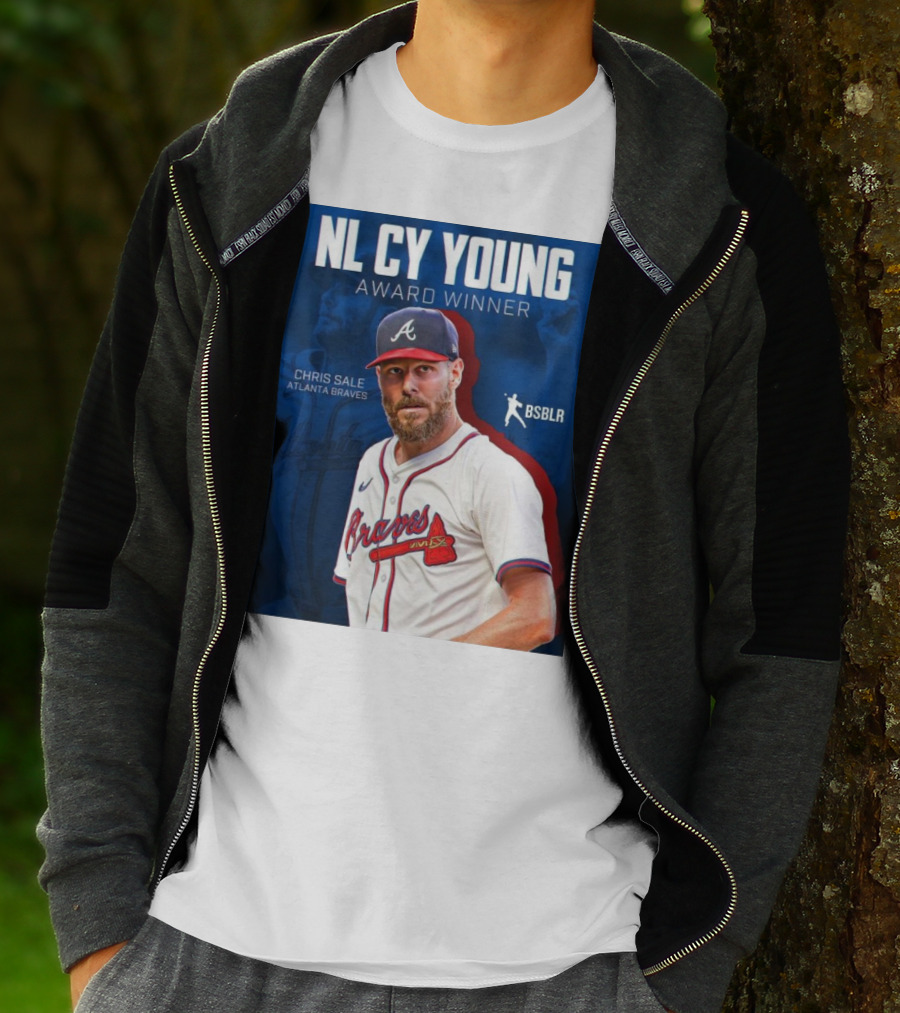 NL Cy Young Award Winner Chris Sale Atlanta Braves BSBLR T-Shirt