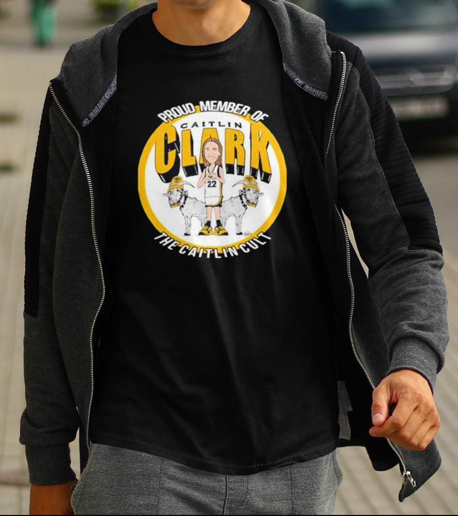 Proud Member Of Caitlin Clark The Caitlin Cult Goat Basketball Circle T-Shirt