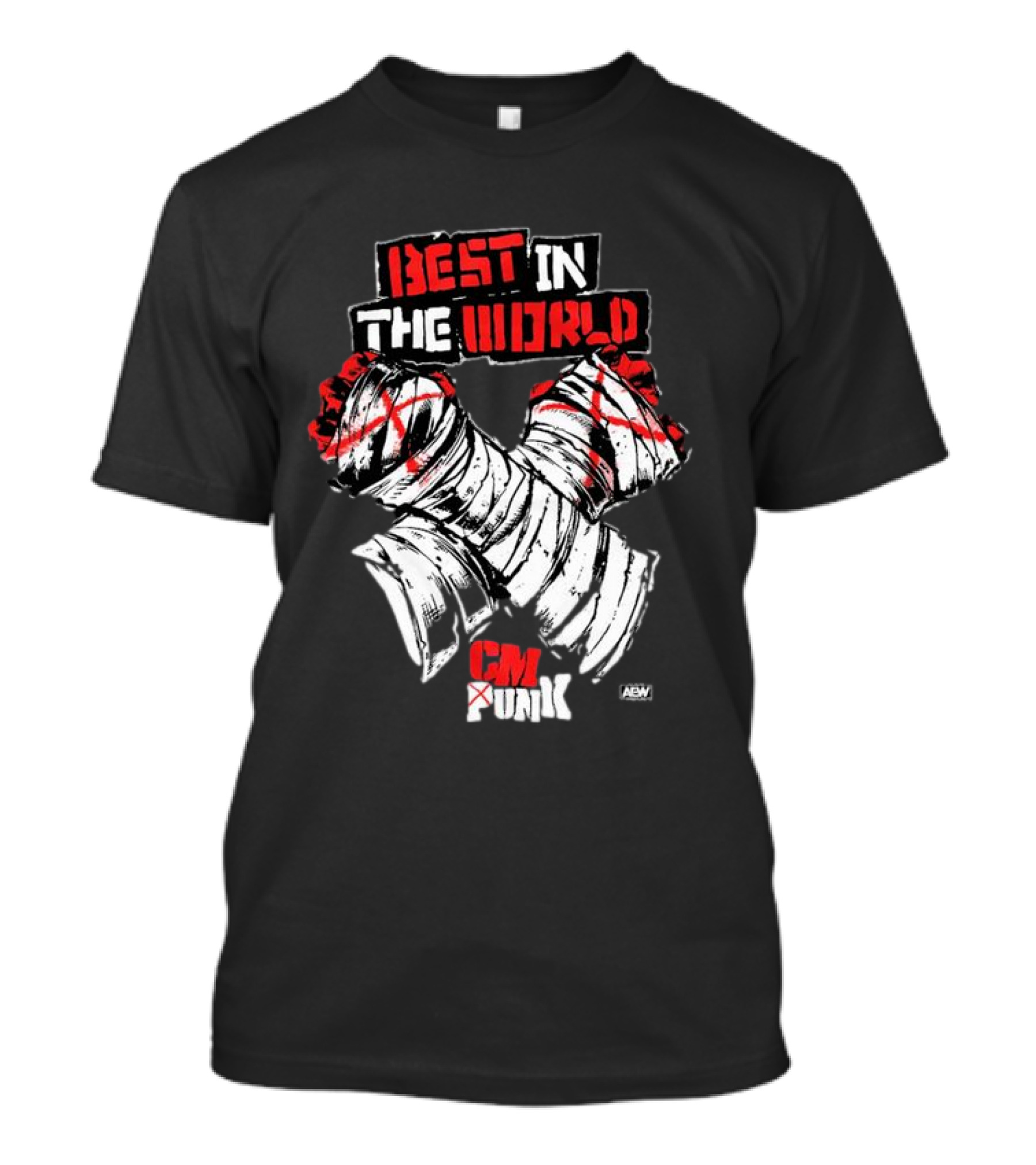 Best In The World CM Punk AEW Arms T-Shirt