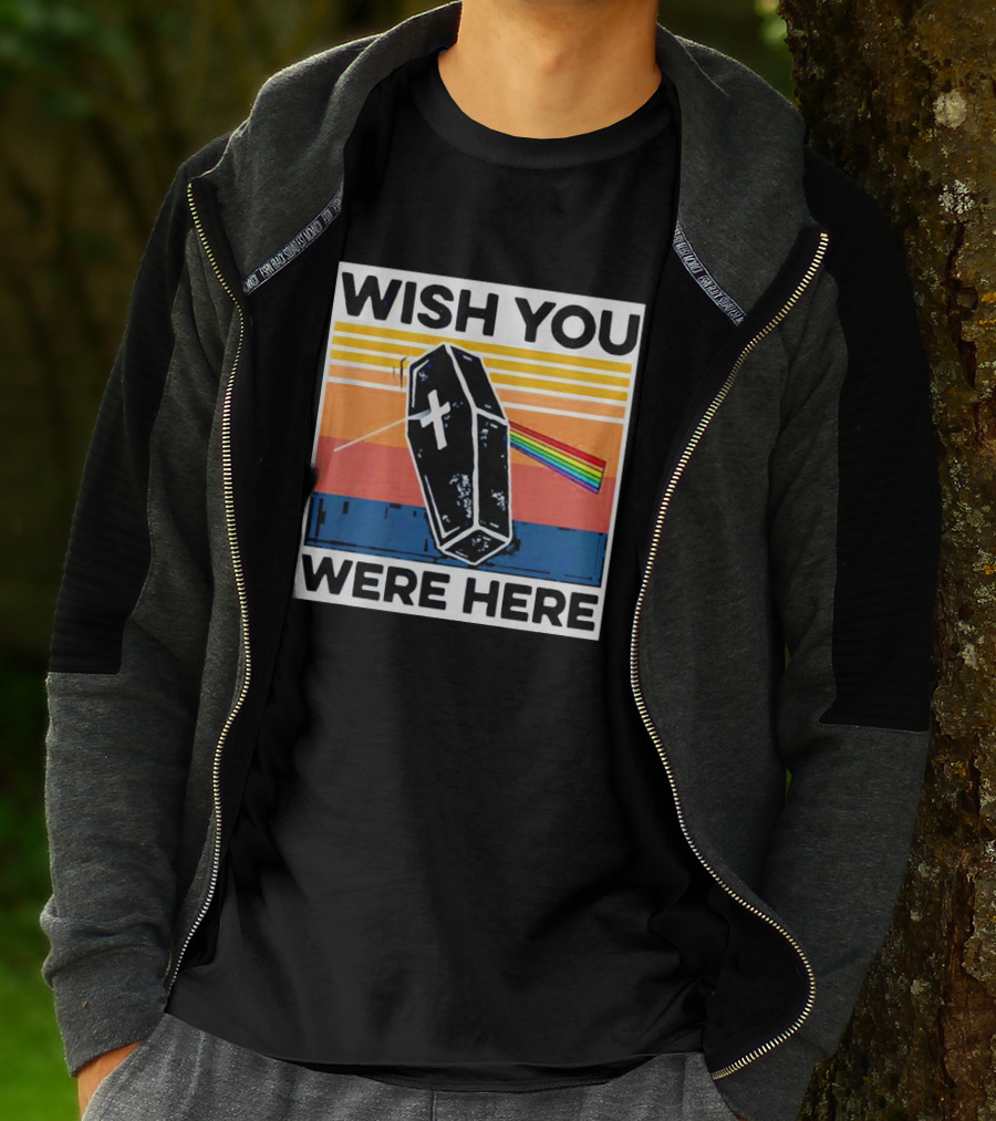 Coffin Wish You Were Here Vintage Rainbow Prism T-Shirt