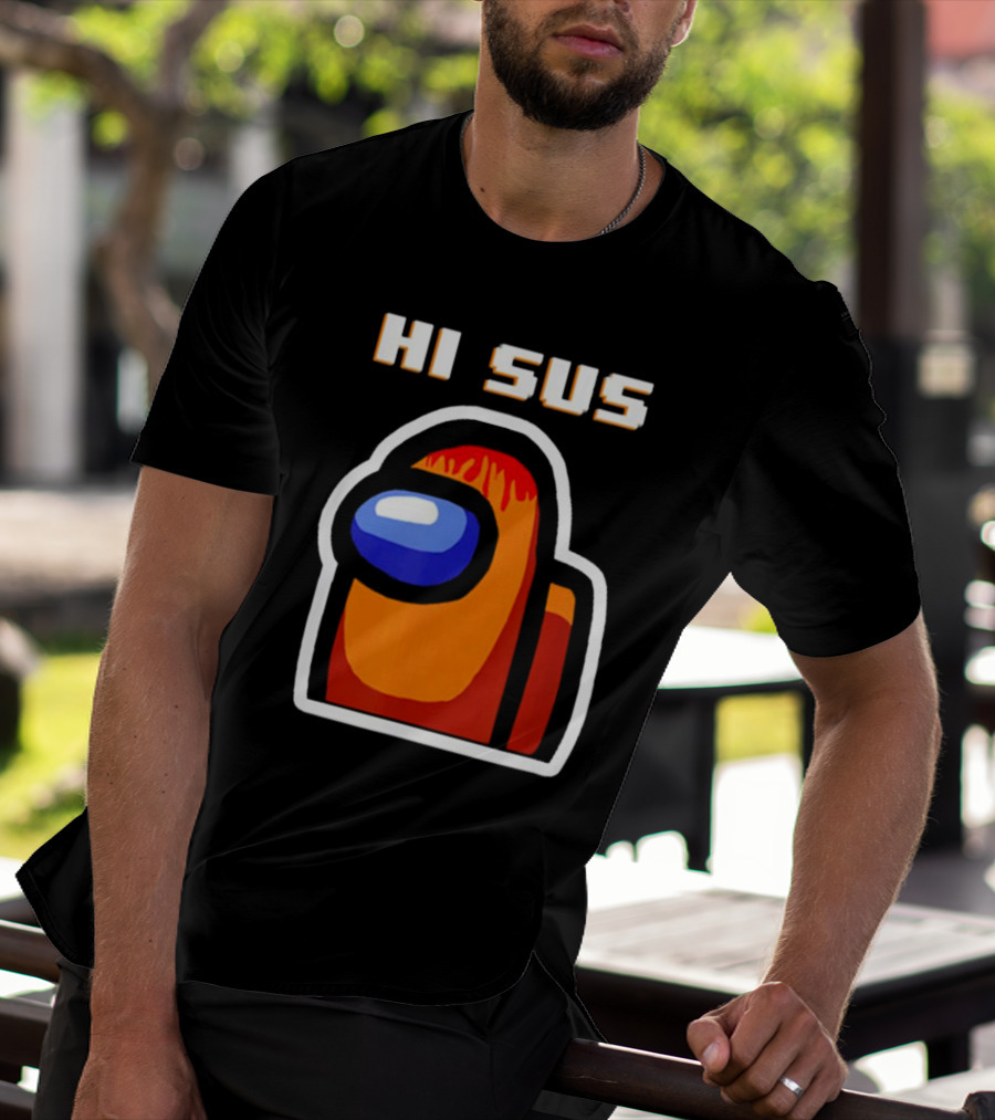 Hi Sus Impostor Among Us Funny Vintage Game T-Shirt