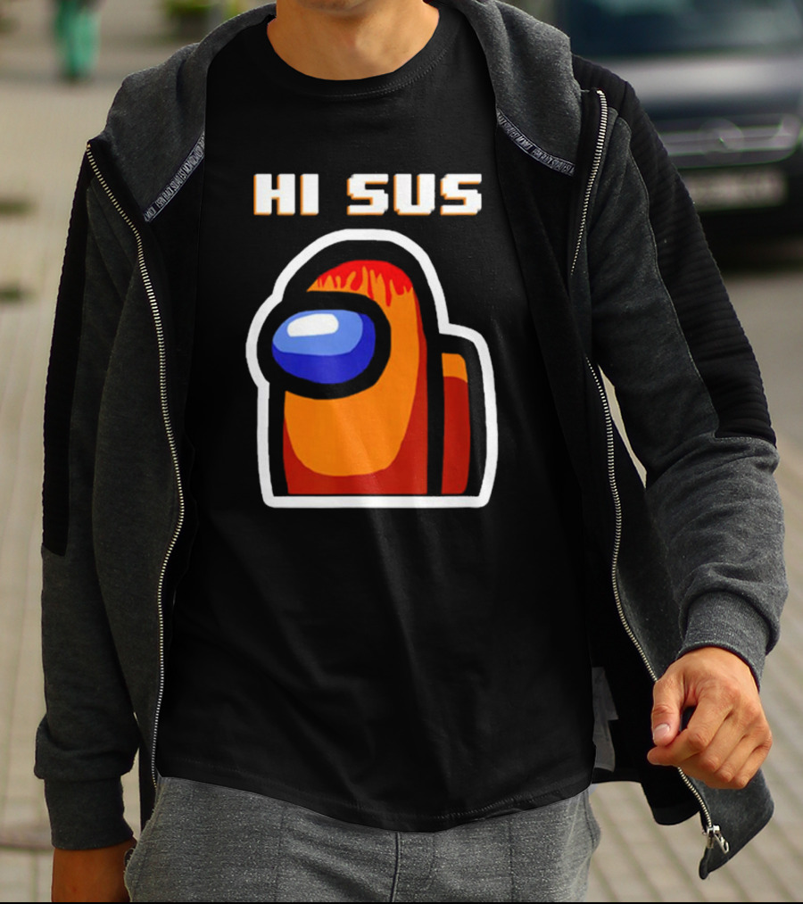 Hi Sus Impostor Among Us Funny Vintage Game T-Shirt