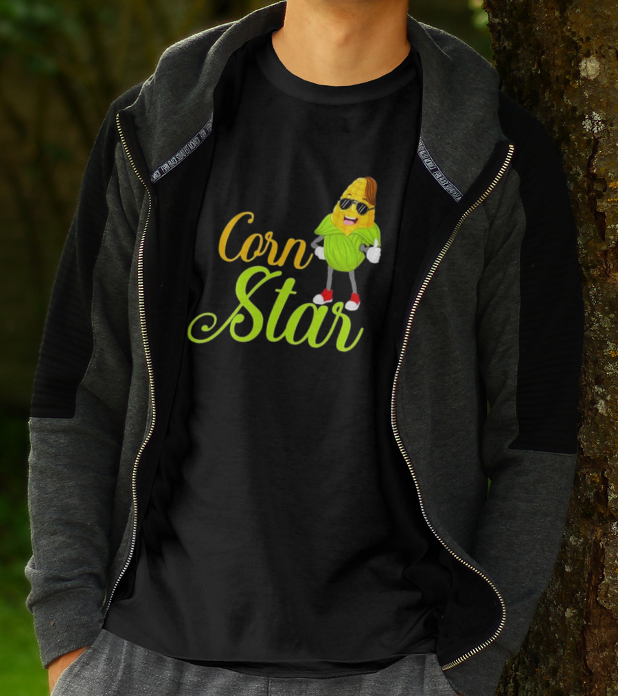 Corn Star Barnyard Harvest Rancher Farming Barn Cattle T-Shirt