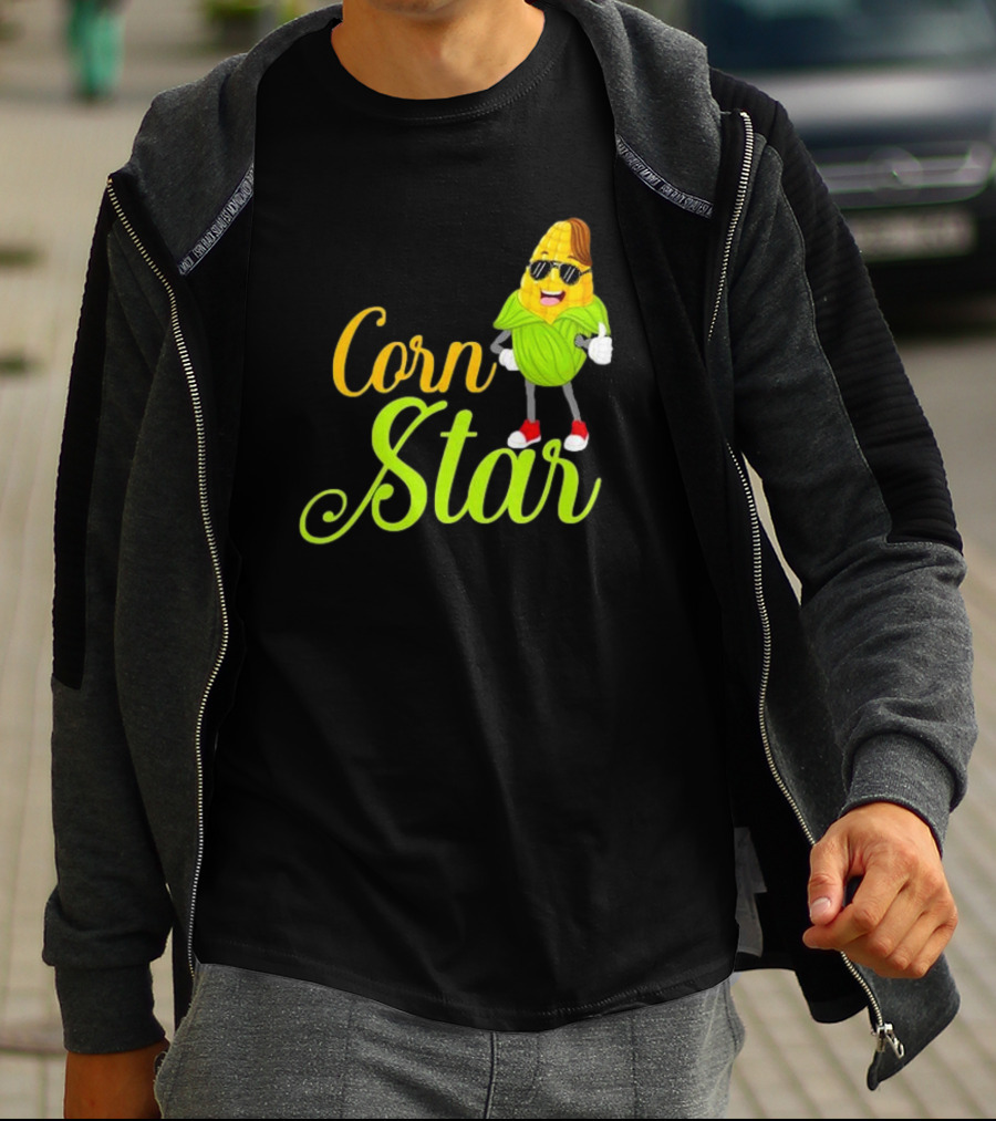 Corn Star Barnyard Harvest Rancher Farming Barn Cattle T-Shirt