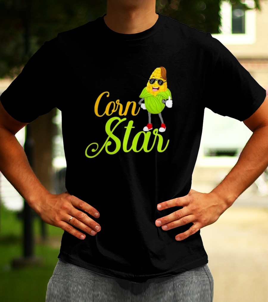 Corn Star Barnyard Harvest Rancher Farming Barn Cattle T-Shirt