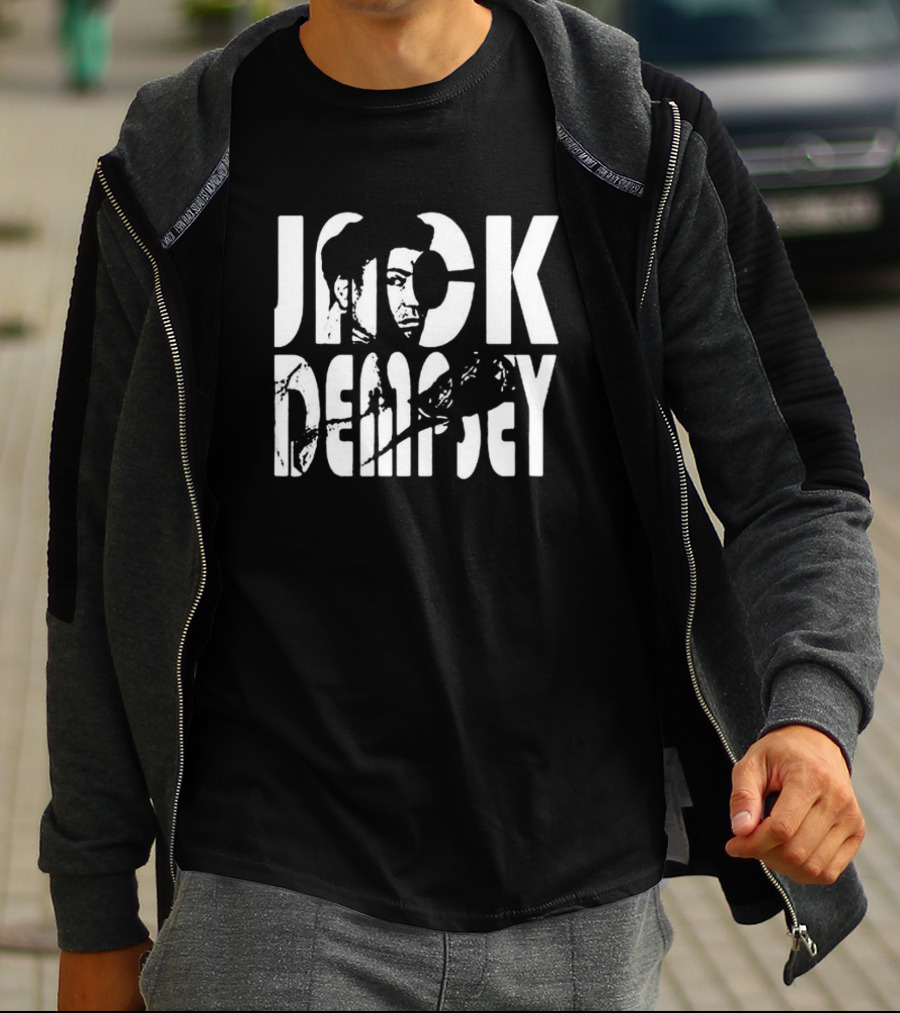 Jack Dempsey White Text Professional Boxing T-Shirt